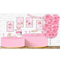 Kit Festa Floral Rosas Decoração De Aniversário Kit Festa Floral Rosas Decoração De Aniversário