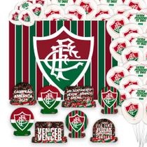 Kit Festa Fluminense Decoracão Aniver Painel +Balão +Display