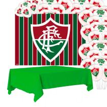 Kit Festa Fluminense Decoração Painel +Balão +Toalha Verde