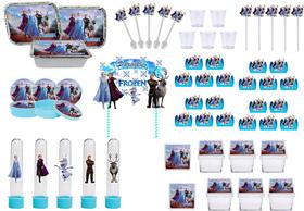 Kit festa Frozen 2 (121 peças) 10 pessoas