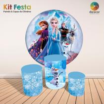 Kit Festa Frozen com Painel 1,00x1,00 - Daracor