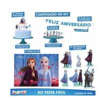 Kit Festa Frozen De E.V.A Decoração Aniversário Enfeites 39 Itens Presente Criança