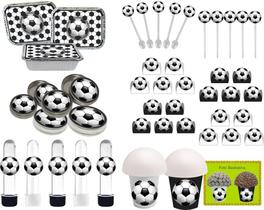 Kit Festa Futebol (preto E Branco) 292 Peças (30 pessoas)