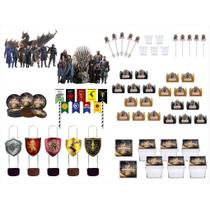 Kit Festa Game of Thrones 113 peças (10 pessoas) painel e cx - Produto artesanal