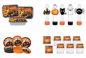 Kit Festa Halloween Menino 120 peças (30 pessoas)