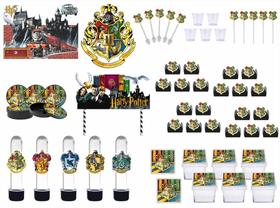 Kit festa Harry Potter Clãs (preto) 173 peças (20 pessoas)