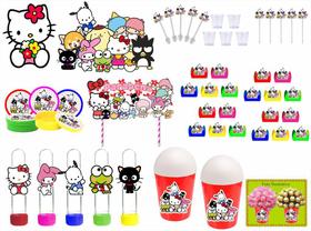 Kit Festa Hello Kitty e Amigos 105 peças (10 pessoas) - Produto artesanal