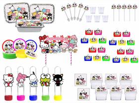 Kit Festa Hello Kitty e Amigos 121 peças (10 pessoas) - Produto artesanal