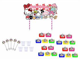 Kit Festa Hello Kitty e Amigos 61 peças