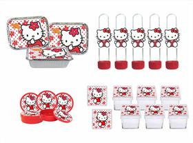 Kit Festa Hello Kitty vermelho 40 peças (10 pessoas)