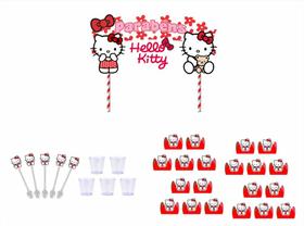 Kit Festa Hello Kitty vermelho 601 peças