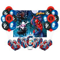 Kit Festa Homem aranha 77 itens decoração aniversário vela 6