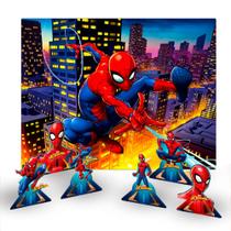 Kit Festa Homem Aranha Decoração Ani Painel Gigante +Display - Regina festa