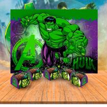 Kit festa Hulk 51 itens Decoração aniversário completa