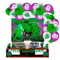 Kit festa HULK Decoração Aniversário 39pçs EVA + 25 Balão