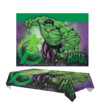 Kit festa Hulk Decoração Aniversário Toalha + Painel TNT