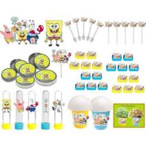 Kit Festa Infantil Bob Esponja 143 Peças (20 pessoas)