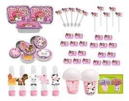 Kit Festa Infantil Fazendinha Menina 292 Peças (30 pessoas )