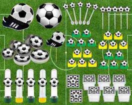 Kit Festa Infantil Futebol (verde E Amarelo)107 Peças - Produto artesanal