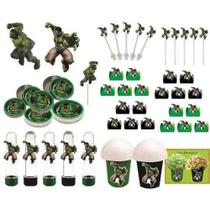 Kit Festa Infantil Hulk 265 Peças (30 pessoas)