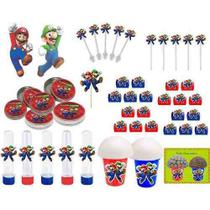 Kit Festa Infantil Mario Bros 265 Peças (30 pessoas)