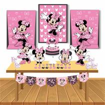 Kit Festa Infantil Menina Minnie Rosa Lembrancinha Decoração