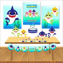 Kit Festa Infantil Menino Baby Shark Lembrancinha Decoração