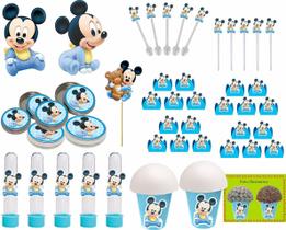 Kit Festa Infantil Mickey Baby 265 Peças (30 pessoas)