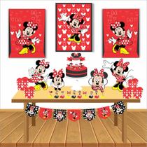 Kit Festa Infantil Minnie Vermelha Decoração Lembrancinha Menina