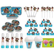 Kit Festa Infantil Moana 352 Peças (50 pessoas)