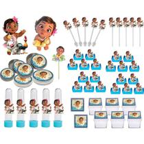 Kit Festa Infantil Moana Baby 161 Peças (20 pessoas)