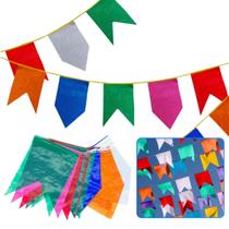 kit Festa Junina Bandeirinha De Plástico 10mts. kit Festa Junina Bandeirinha De Plástico 10mts.
