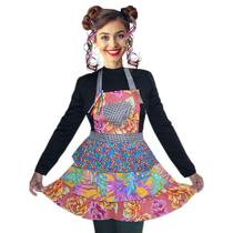 Kit Festa Junina Fantasia Avental de Retalhos Estampas Sortidas + 2 Elásticos de Cabelo Fita de Cetim Kit Festa Junina Fantasia Avental de Retalhos Estampas Sortidas + 2 Elásticos de Cabelo Fita de Cetim