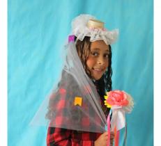 Kit Festa Junina Noiva Buquê Tiara Com Véu E Saia Infantil Kit Festa Junina Noiva Buquê Tiara Com Véu E Saia Infantil