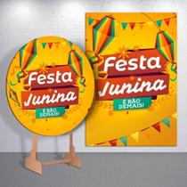 Kit Festa Junina Painel Redondo + Retangular Sublimado