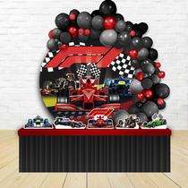 KIT FESTA KIT FESTA PAINEL REDONDO Decoração Corrida Formula 1 1,50X150-IMPAKTO VISUAL