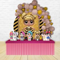 KIT FESTA KIT FESTA PAINEL REDONDO Decoração LoL Queen Bee Gold 1,50X150