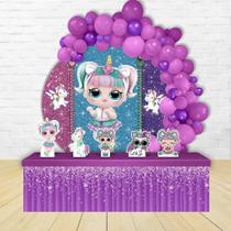 KIT FESTA KIT FESTA PAINEL REDONDO Decoração Lol Unicórnio Unicornio