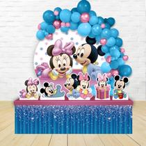 KIT FESTA KIT FESTA PAINEL REDONDO Decoração Mickey e Minnie Baby 1,50 Diâmetro