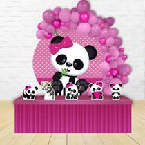 KIT FESTA KIT FESTA PAINEL REDONDO Decoração Panda Rosa