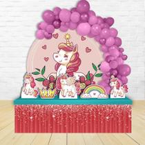 KIT FESTA KIT FESTA PAINEL REDONDO Decoração Unicórnio Unicornio Cute KIT FESTA KIT FESTA PAINEL REDONDO Decoração Unicórnio Unicornio Cute