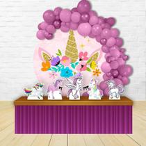 KIT FESTA KIT FESTA PAINEL REDONDO Decoração Unicórnio Unicornio