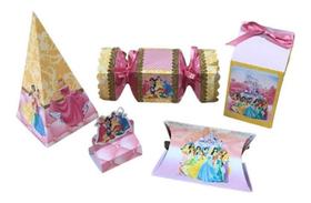 Kit Festa Lembrancinhas Caixinha Princesa Decoração Infantil