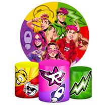 Kit Festa Master Grupo dos Rosa EmillyVick Painel e Capas Cilindro