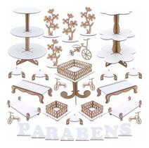 Kit Festa Mdf Branco - 31 Peças - Linha Premium - 1131-LP05