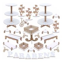Kit Festa Mdf Branco - 31 Peças - Linha Premium - 1131-LP08