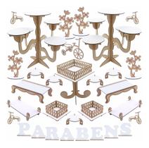 Kit Festa Mdf Branco - 31 Peças - Linha Premium - 1131-LP26