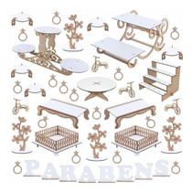 Kit Festa Mdf Branco - Linha Premium - 44 Peças - 1144-LP25