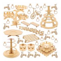 Kit Festa Mdf Mickey - 48 Peças - Completo Kit Festa Mdf Mickey - 48 Peças - Completo