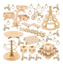 Kit Festa Mdf Safari - 48 Peças - Completo Kit Festa Mdf Safari - 48 Peças - Completo